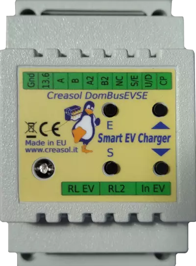 Creasol DomBusEVSE: smart electric vehicle charging controller for DIY wallbox Smart wallbox to charge electric cars