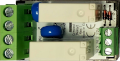 Creasol DomRelay2: compact module with 2 relays with overvoltage protection Creasol DomRelay2: 2 SPST 250V 5A relays with 12V 200mW coil