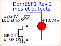 creDomESP1 mosfet outputs