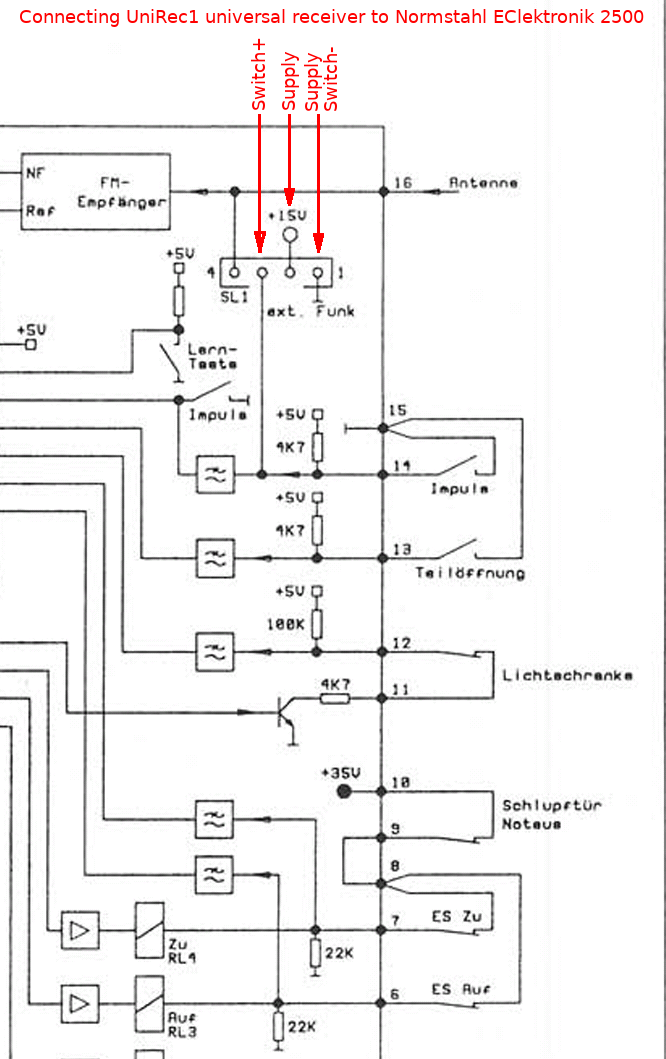 adding remote controls and universal receiver to  normstahl 2500