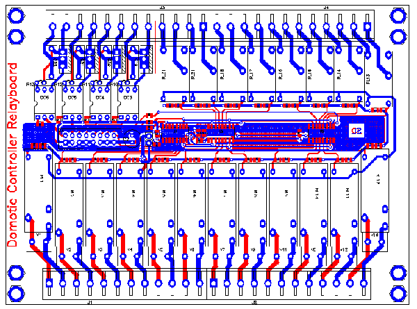 layout di due schede per la domotica
